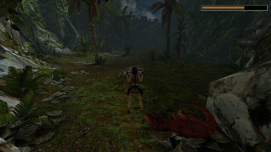 Tomb Raider I-III Remastered Starring Lara Croft Namiesto temnoty konene vidme aj oblohu a prostredie z vej vzdialenosti.