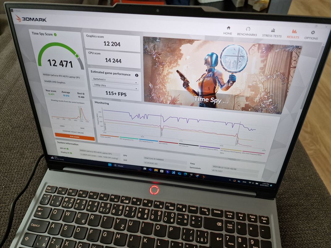 Lenovo Legion 5 16IRX9 V benchmarkoch notebook tie nezahanb.
