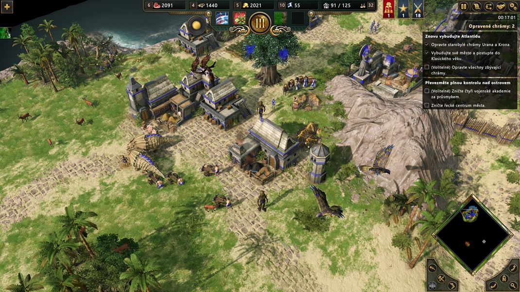 Age of Mythology: Retold Postavte aj osdlenia Atlanddy.
