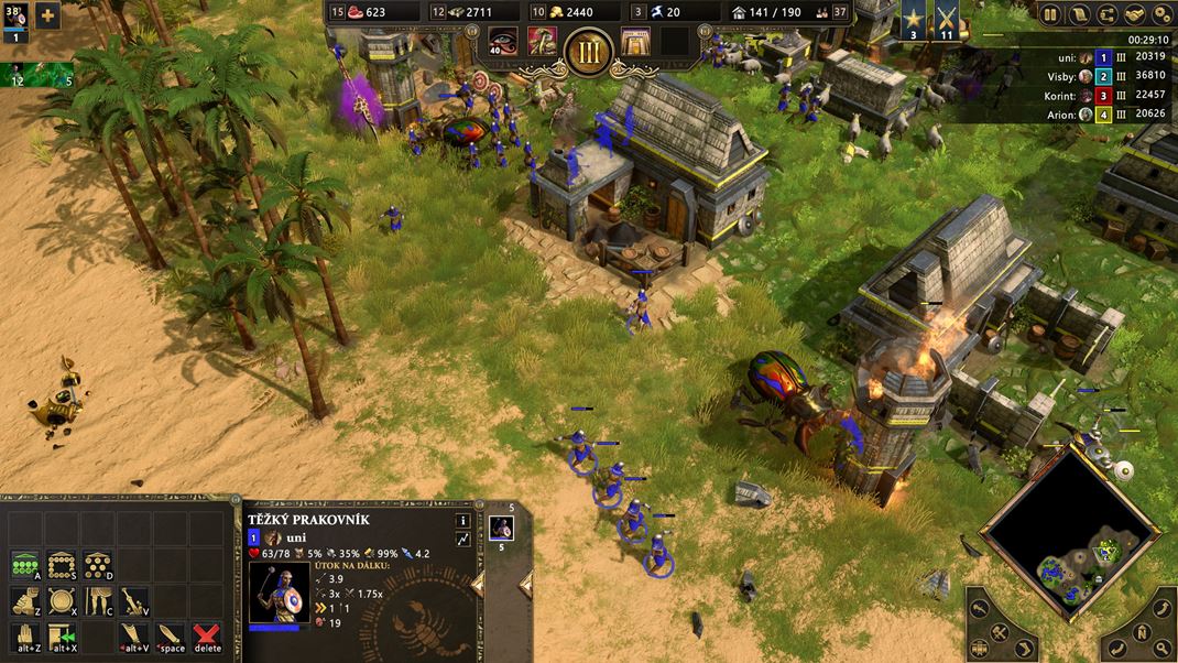Age of Mythology: Retold V boji a plienen nepriateskch miest sa pekne dopaj udsk a mytologick jednotky.