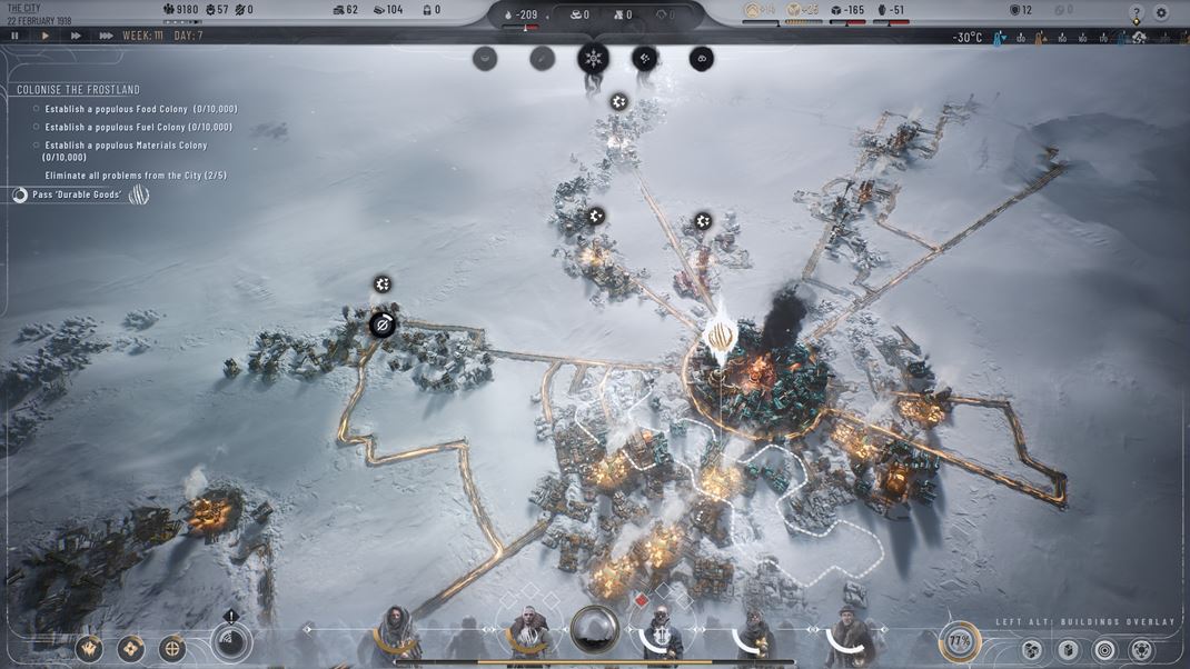 Frostpunk 2 Utopia builder prina samostatn mapy s nastaveniami, kde vm mu ivot strpova in obianske frakcie.