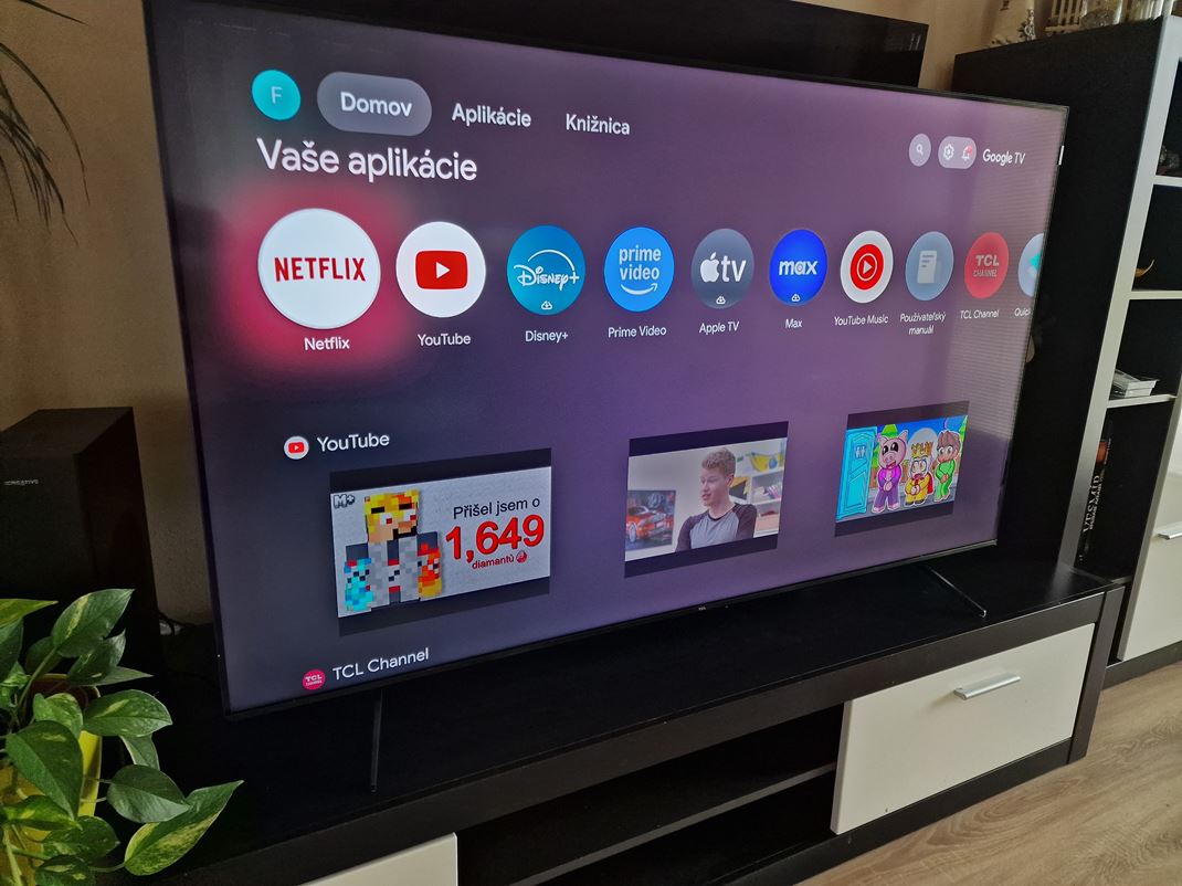 TCL 65T8B - hern TV za dobr cenu Zkladom je tu Google TV systm