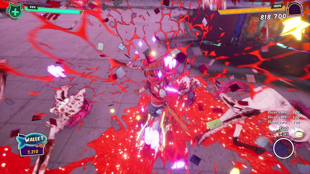 Gori: Cuddly Carnage Krvi a rozsekanch tiel je v hre nerekom.