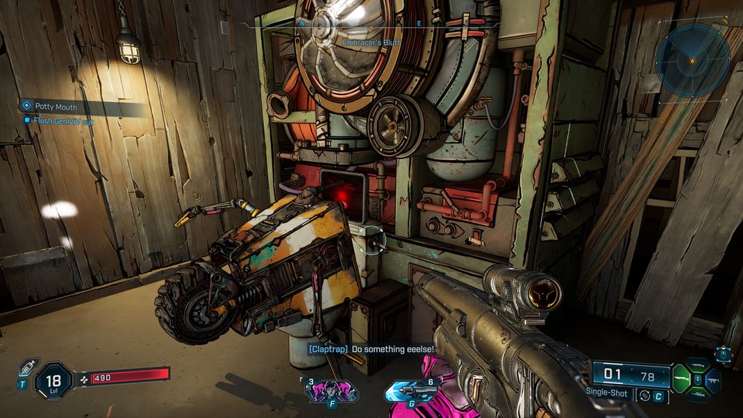 Borderlands 4 Claptrap v chlostivej situci.
