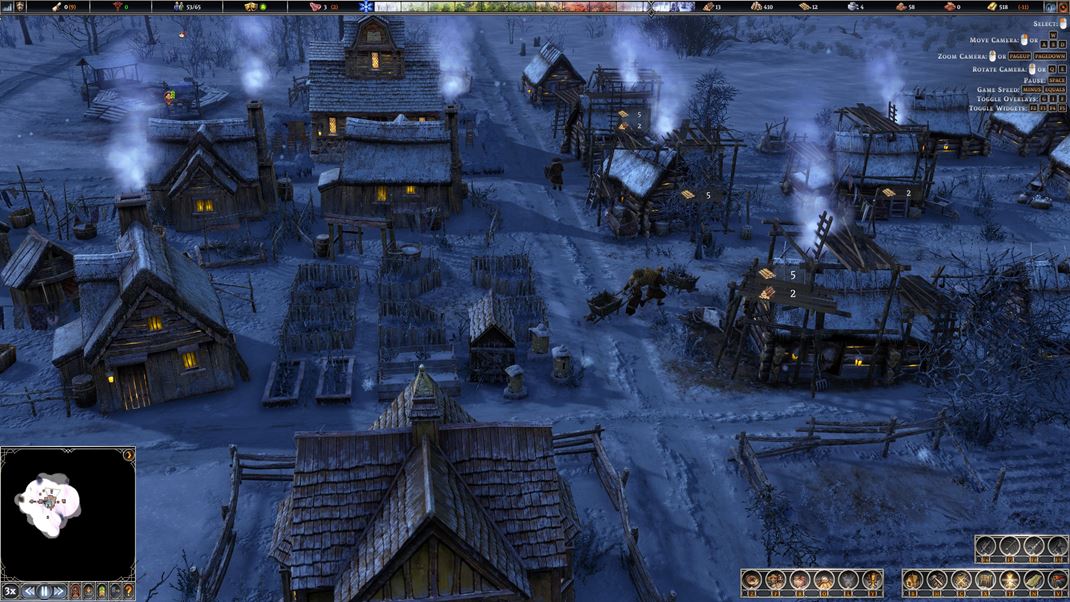 Farthest Frontier Najm vtedy, ke sa k tomu pripota zima, sneh a nedostatok potravy.