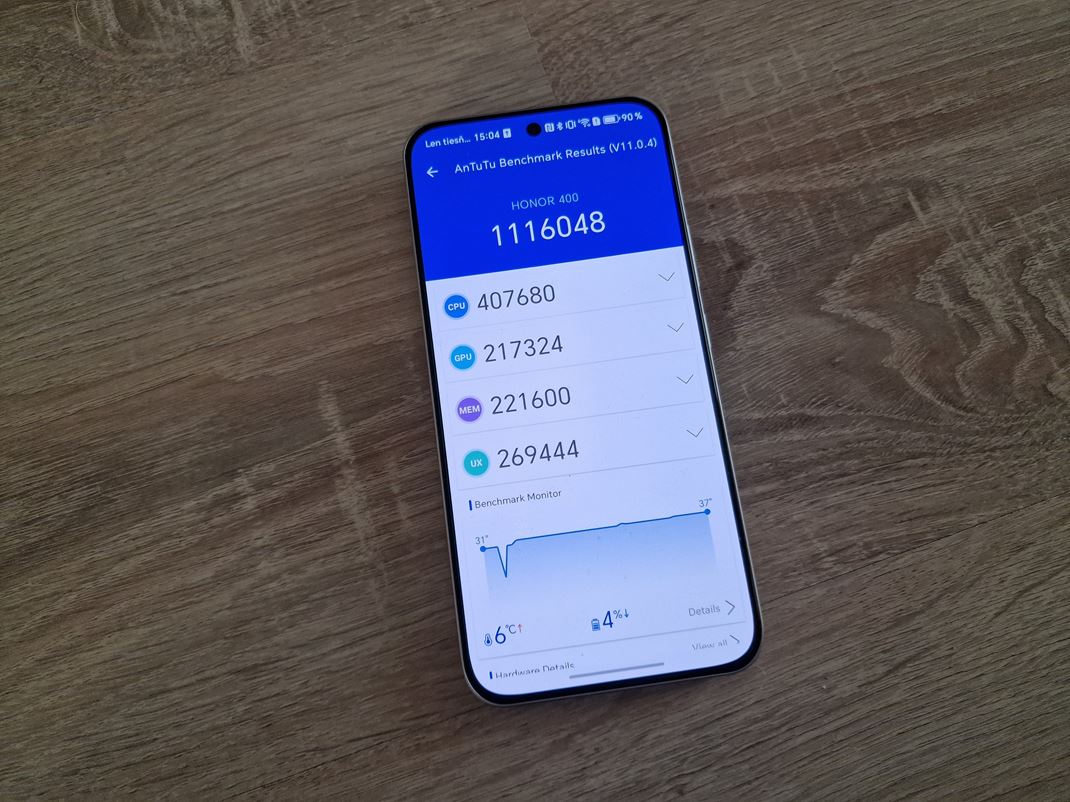 Honor 400 Vkon je vo vyej strednej triede a spotreba pri zai len mal.