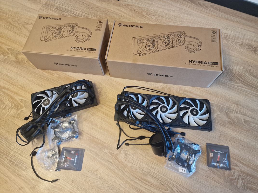 Genesis chladie - Hydria 240 ARGB a Hydria 360 ARGB