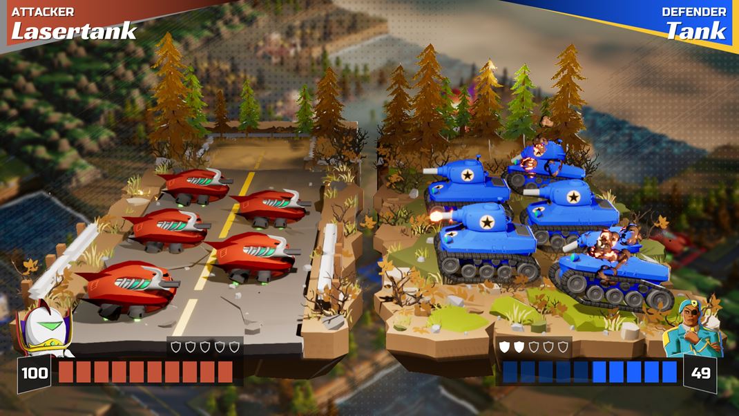 Earth vs Mars Zven obrazovky z bojov v jednoduchej grafike s sympatick. Neskr u otravn, ale daj sa plne vypn.