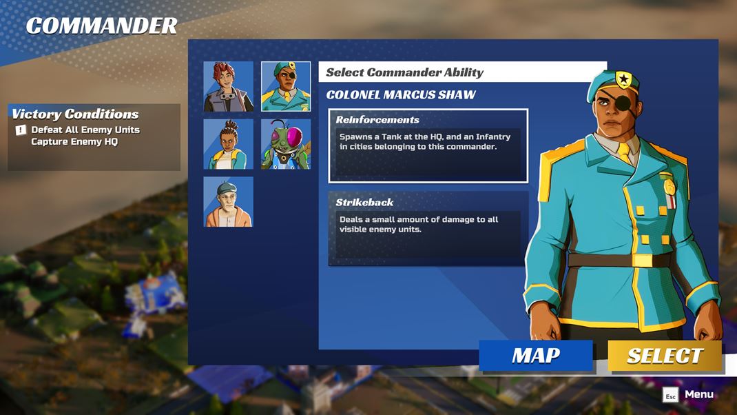 Earth vs Mars Pred kadou misiou si vyberte velitea a jeho opakovane pouiten schopnos.