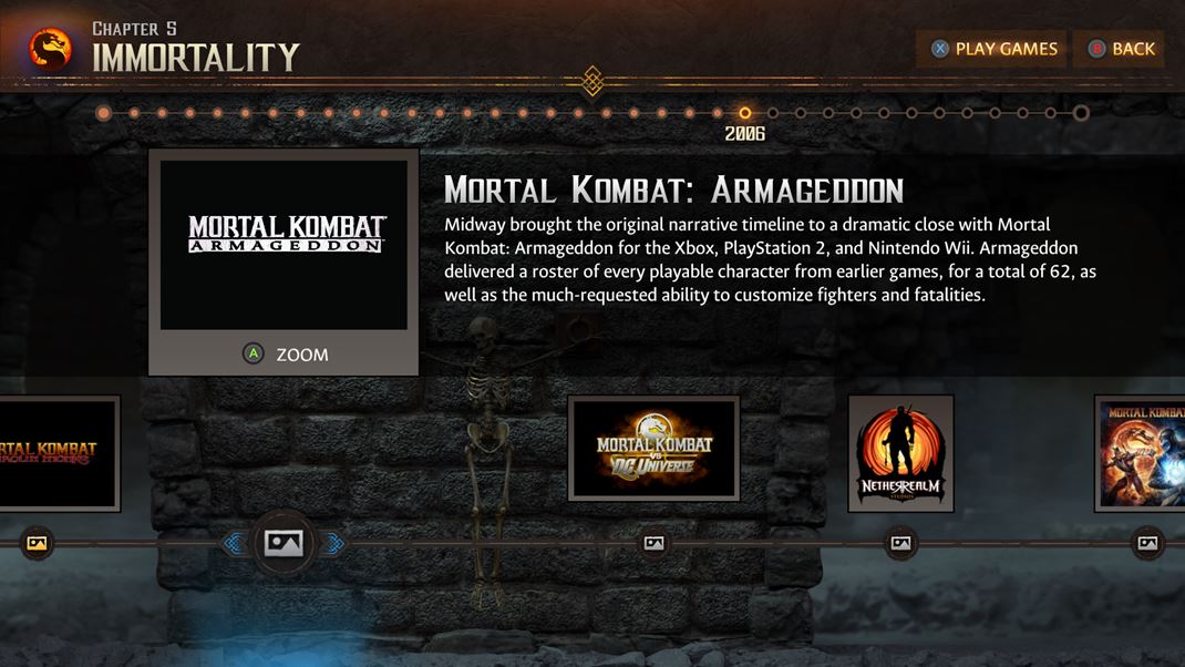 Mortal Kombat: Legacy Kollection Modern histria znaky je v kolekcii vemi odbit