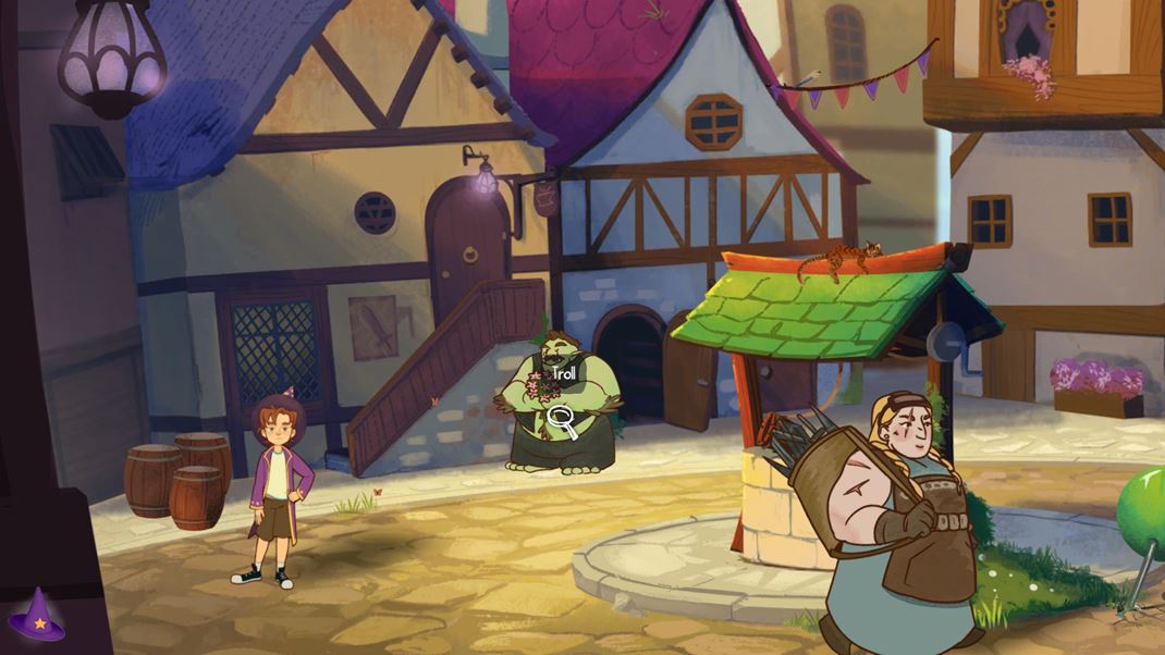 Simon the Sorcerer: Origins V mesteku s nikm nepokecte a zavtate maximlne do obchodu, krmy a opustenho domu.