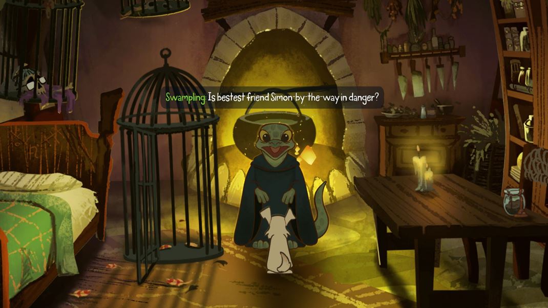 Simon the Sorcerer: Origins Swampling je roztomil a rozkon. A var najhorie polievky iroko aleko.