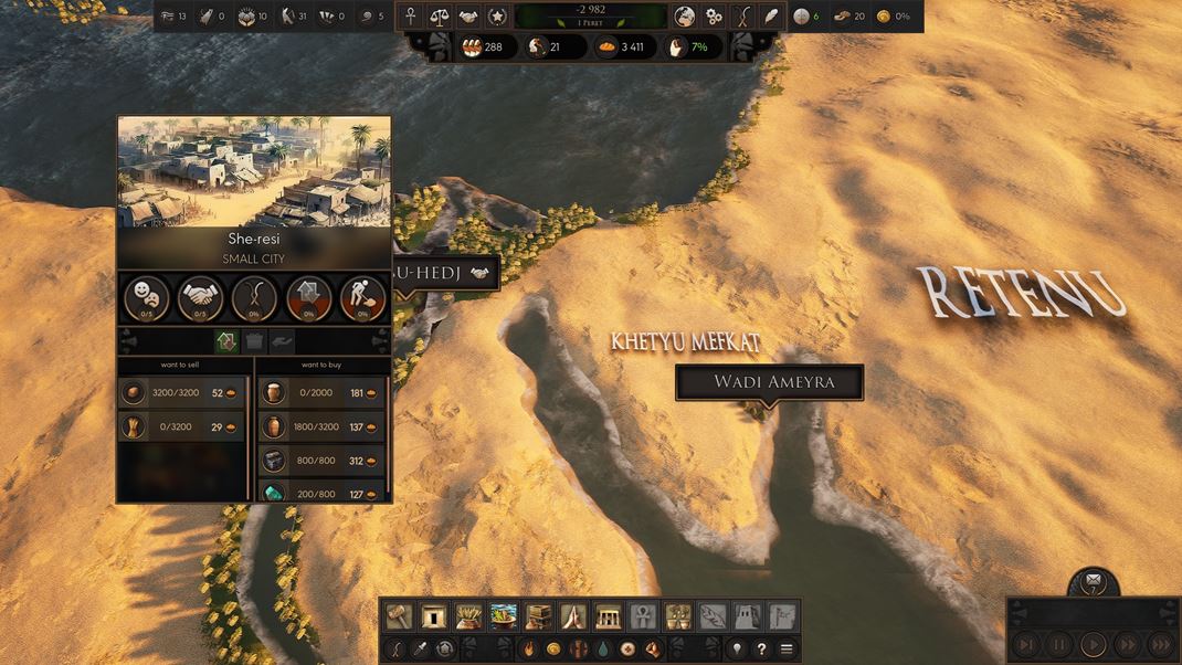 Builders of Egypt Ak chcete kupova a predva, muste uzavrie obchodn dohody s inmi mestami.