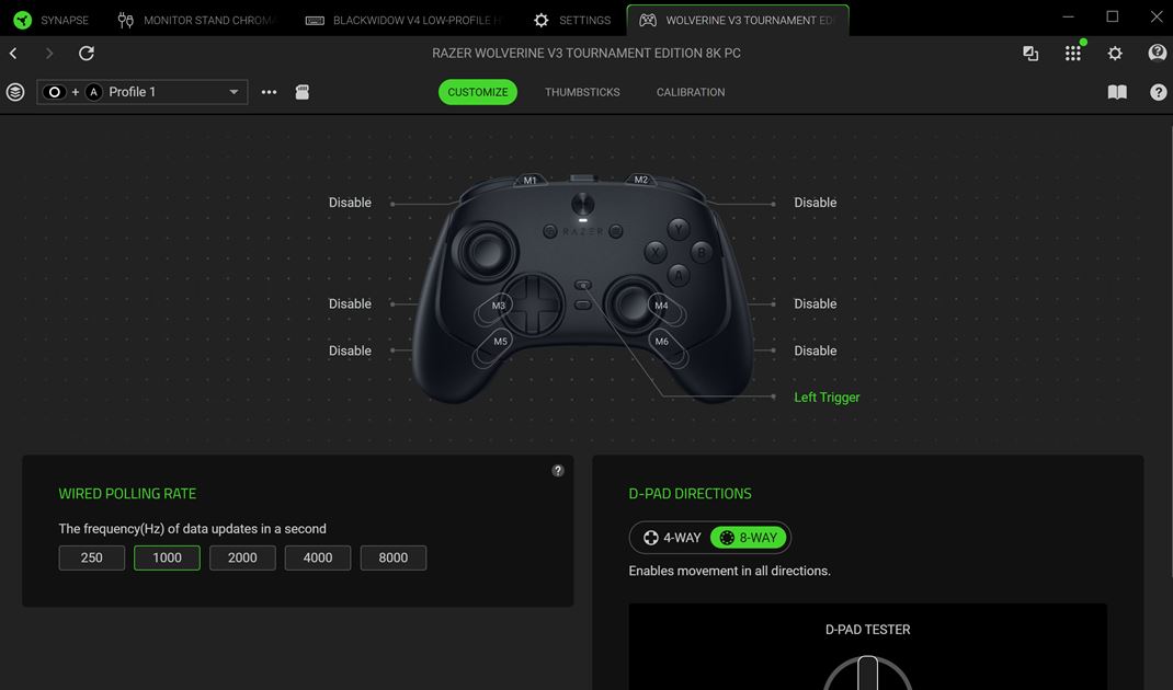 Razer Wolverine V3 Tournament Edition 8K PC - wired