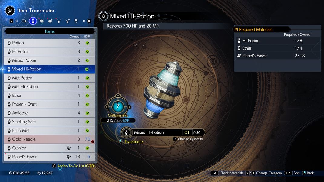 Final Fantasy VII Rebirth (PC verzia) Vlastnorun vroba m vek vznam, lebo ponuka obchodov je chudobn.