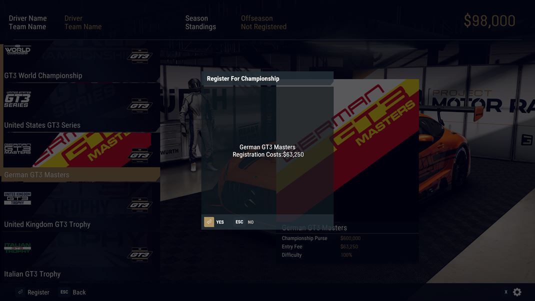 Project Motor Racing V karire si muste vetko kupova a dva pozor na kolzie.