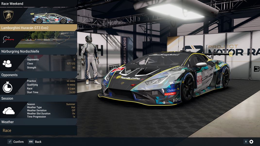 Project Motor Racing Nechba sria vozidiel v niekokch triedach.