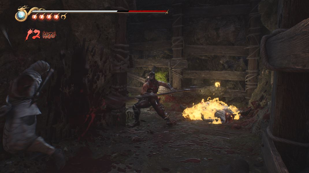 Ninja Gaiden 2 Black Hlavne v zkych tuneloch kamera obas hapruje