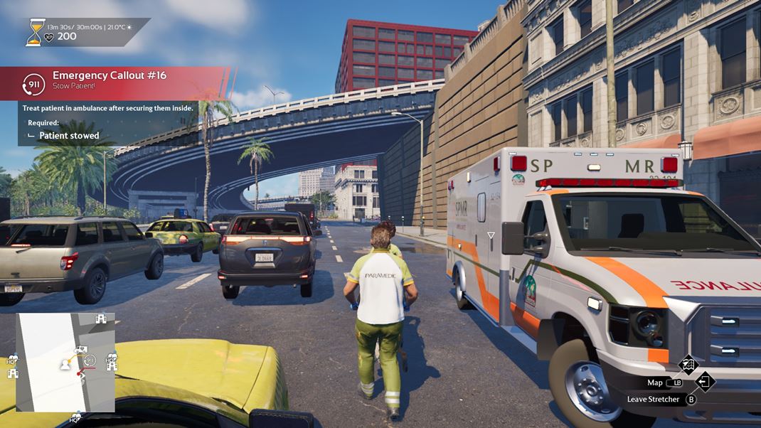 Ambulance Life: AParamedic Simulator Potom nasleduje arbav pohyb s nosidlami smerom do sanitky...