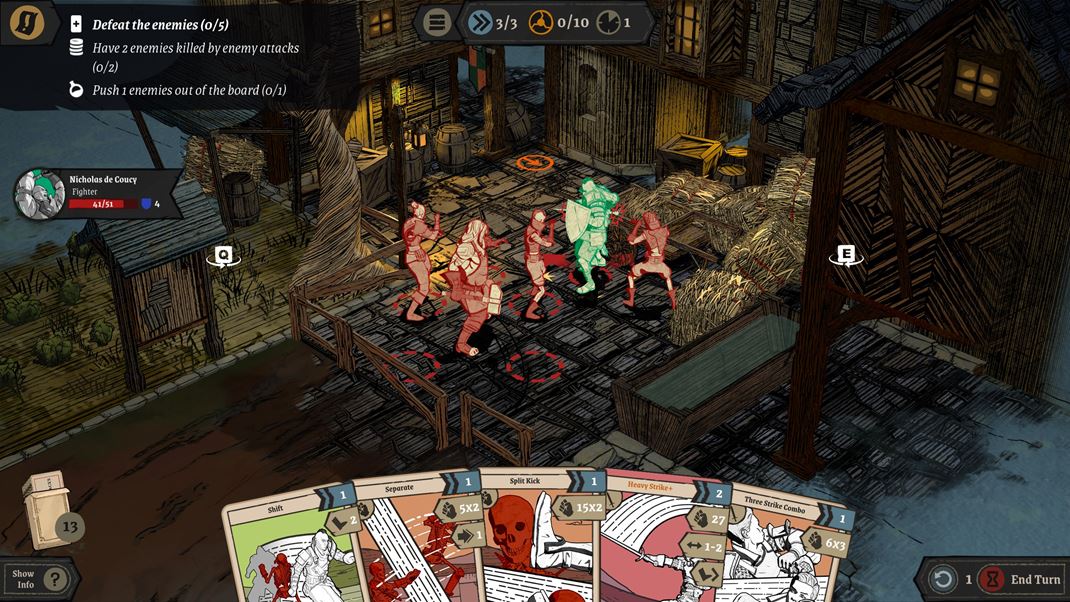 Knights in Tight Spaces Tto postava stavia na fyzickch tokoch a dobrej obrane.