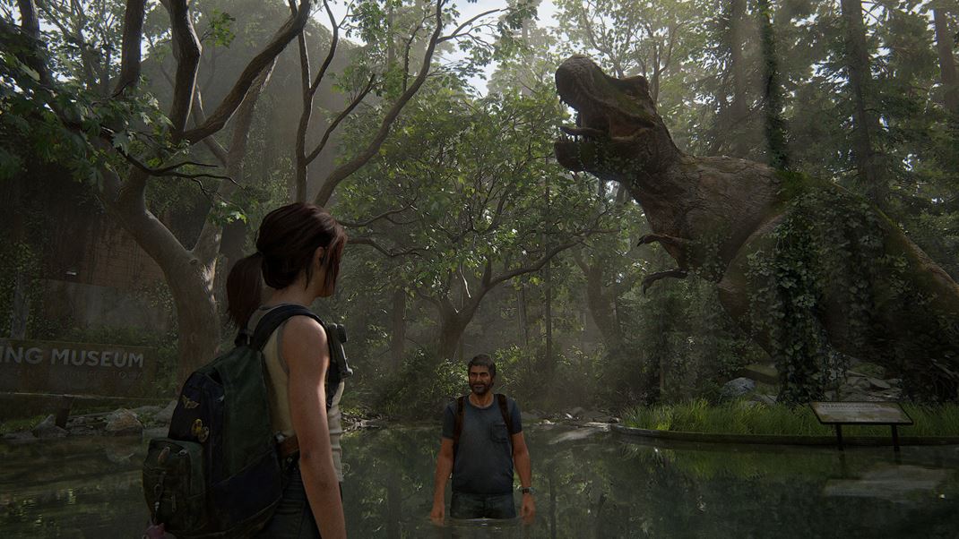The Last of Us Part II Remastered (PC verzia) S Joelom sa stretnete hlavne v spomienkovch pasach. Mimochodom, pri kpan sa zabudlo na efekty vody na postavch.
