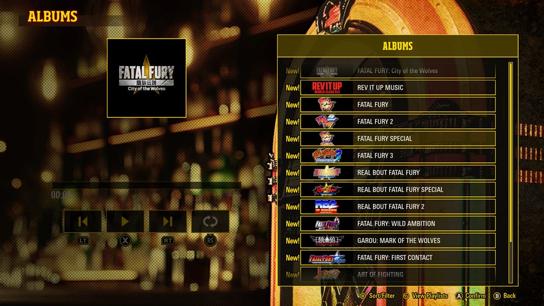 Fatal Fury: City of the Wolves Je tu obrovsk hudobn galria