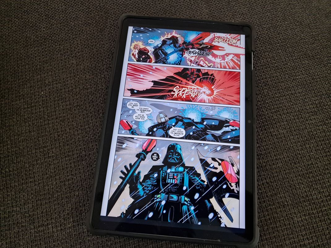 Samsung Tab S10 FE  Na tanie komiksov s tablety pardne.