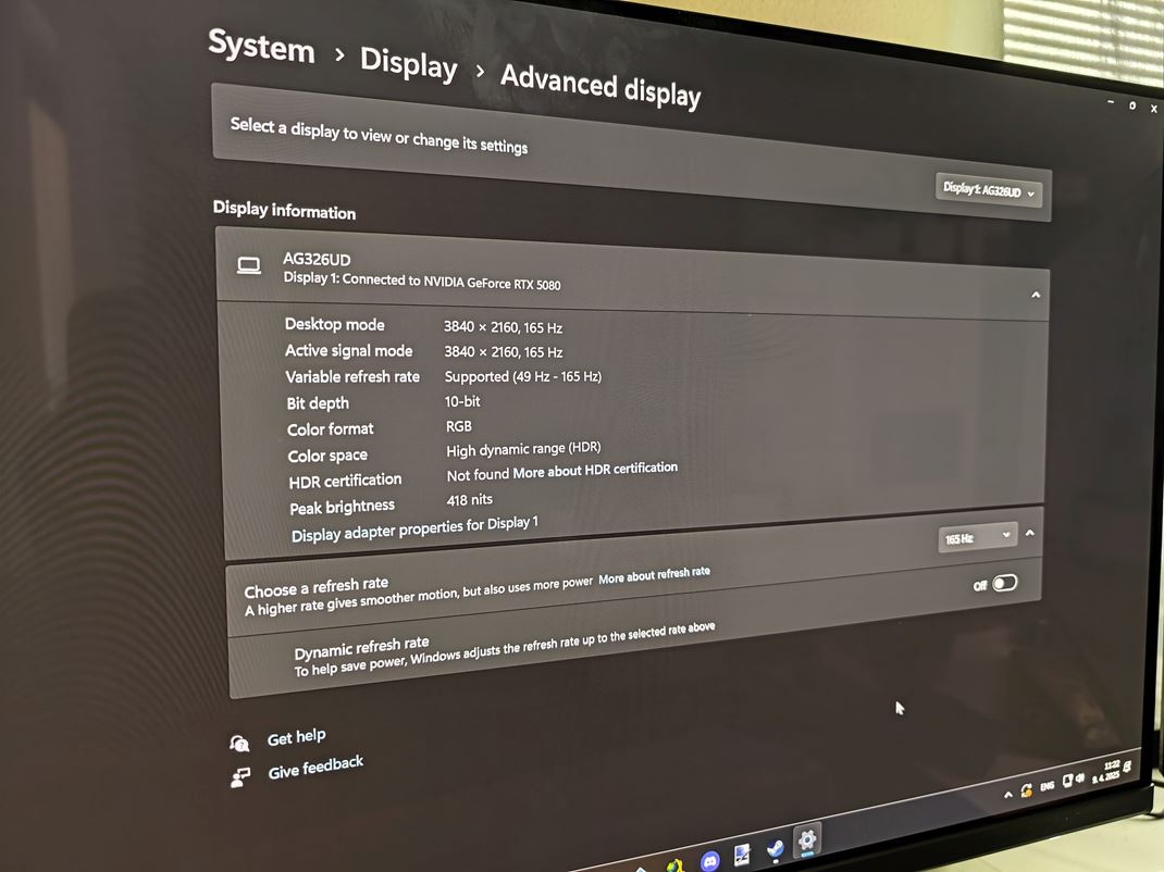 AOC Agon Pro AG326UD - 4K OLED monitor
