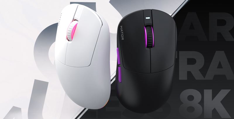 Hator Quasar 3 Ultra 8K a Stellar Pro Wireless myši