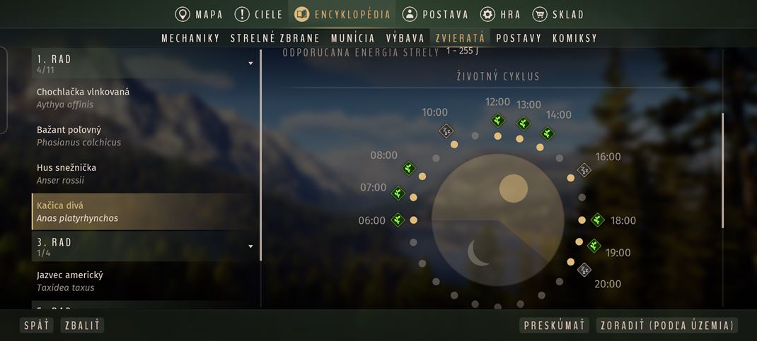 Way of the Hunter: Wild America Zvierat tu maj svoje vlastn druhy sprvania
