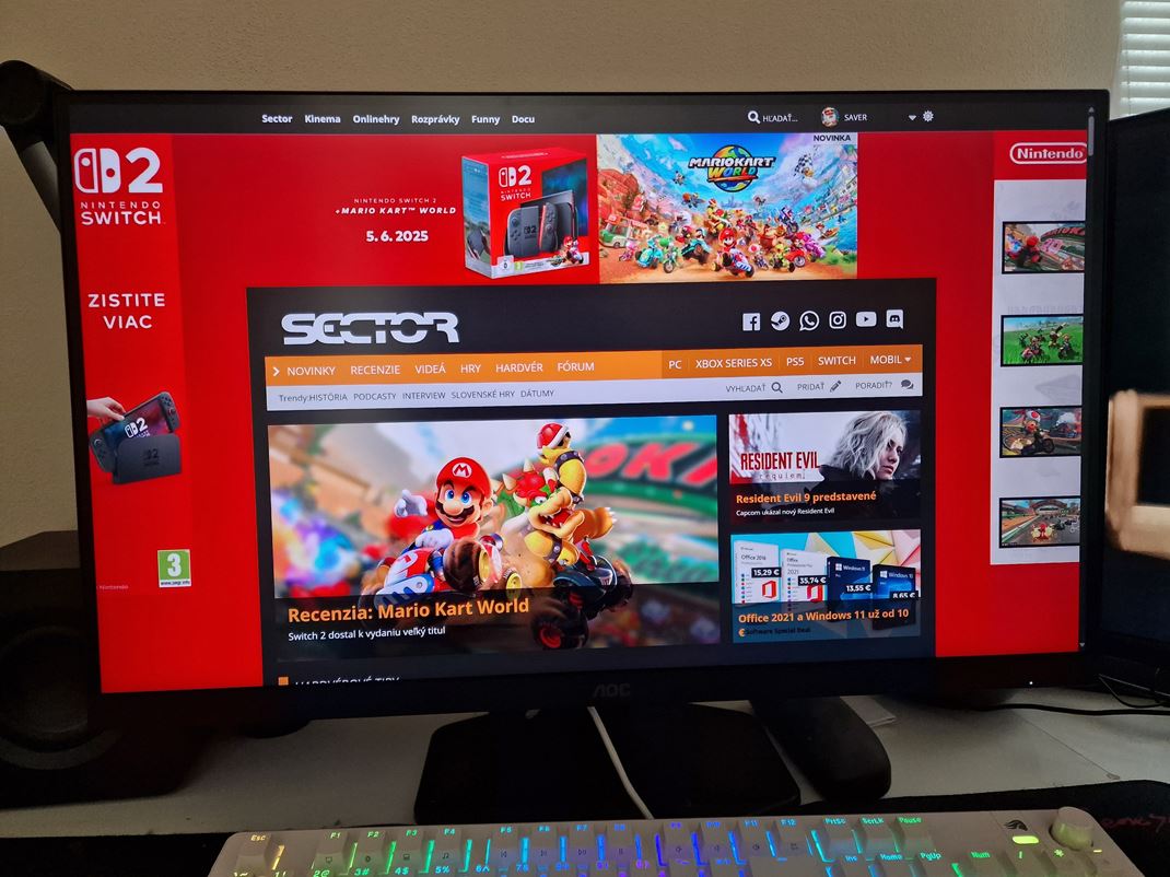 AOC U27G4R - monitor s dual mode Obraz bude ostr aj na webe a vaka frekvencii rolovanie plynul