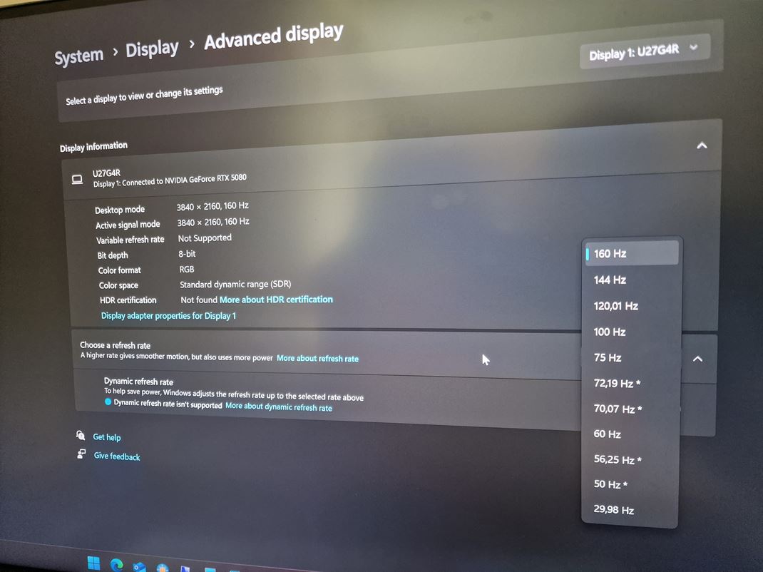 AOC U27G4R - monitor s dual mode