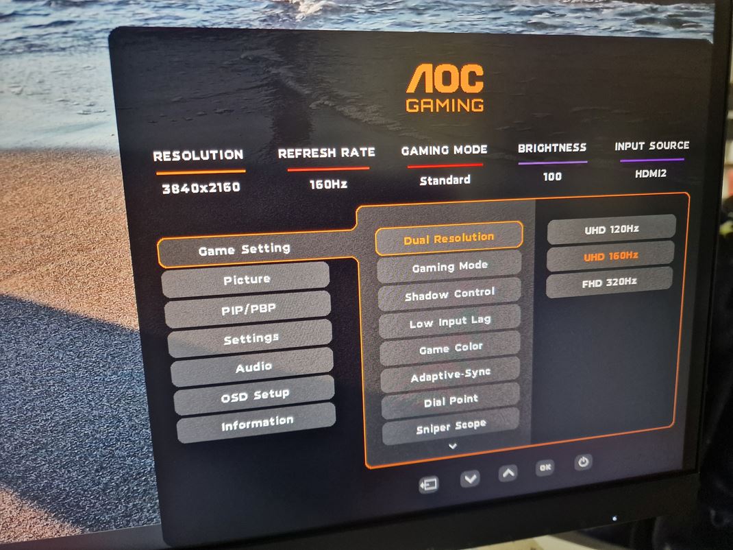 AOC U27G4R - monitor s dual mode