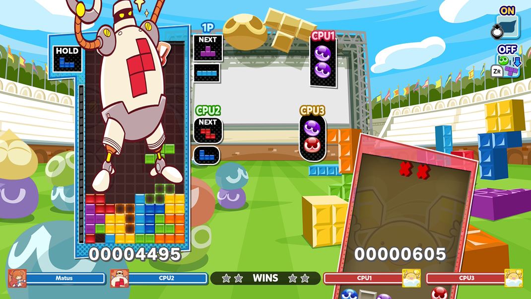Puyo Puyo Tetris 2S Noviniek je mlo a Doubles reim medzi nimi vynik