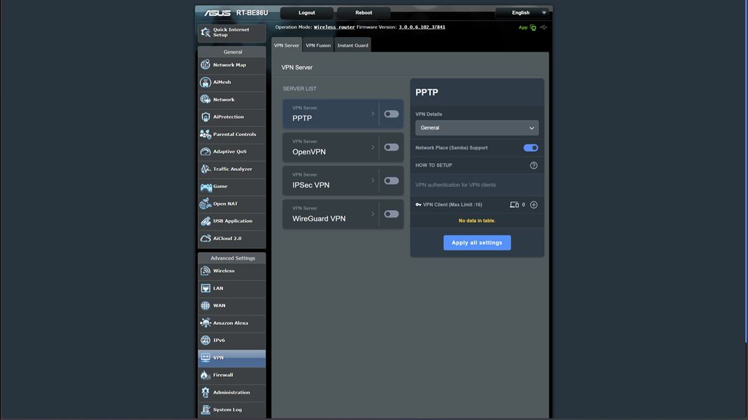 ASUS RT-BE86U - rchly Wifi router 