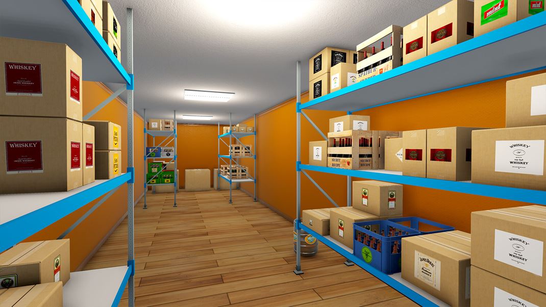 Liquor Store Simulator Sklad je dobr ma organizovan, aby ste mohli tovar efektvne doklada.