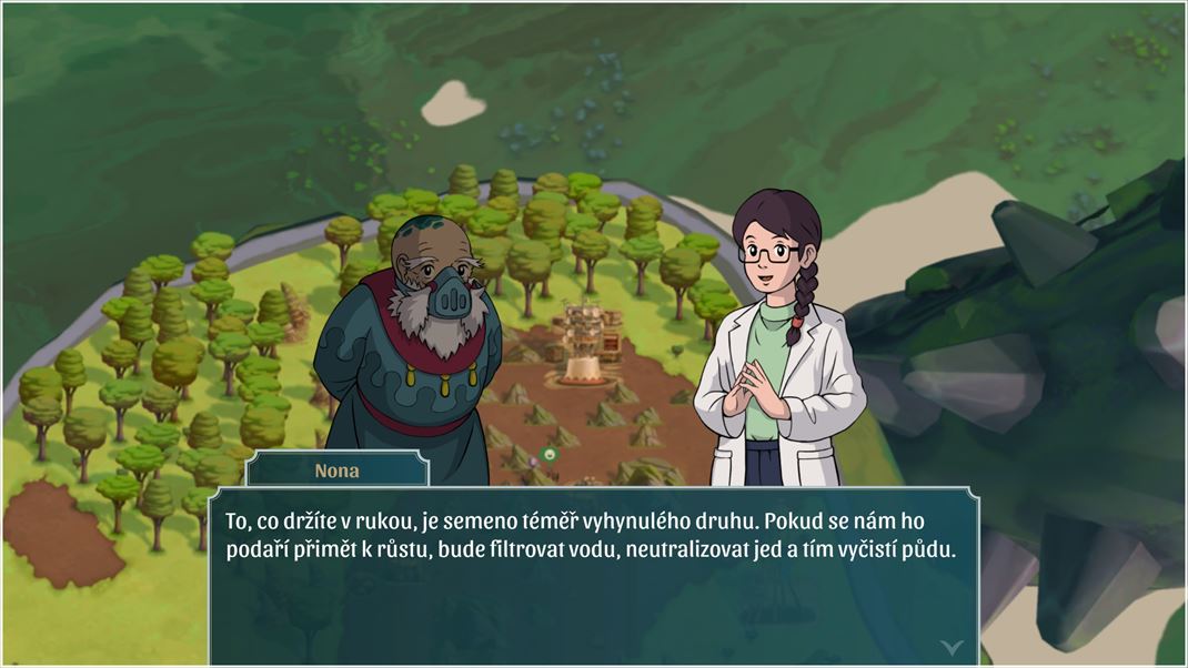The Wandering Village Prbeh nie je vemi zaujmav a obsahuje rozhovory a lohy.