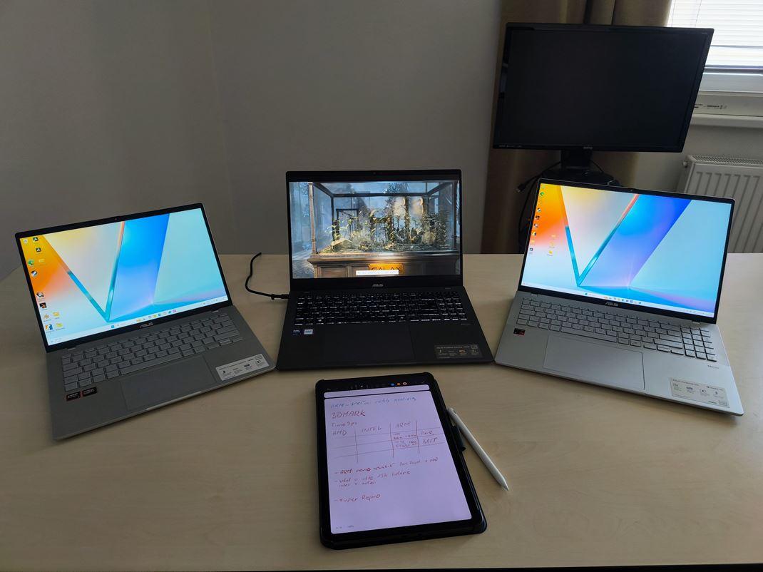 ASUS Vivobook - porovnanie Intel, AMD a ARM 