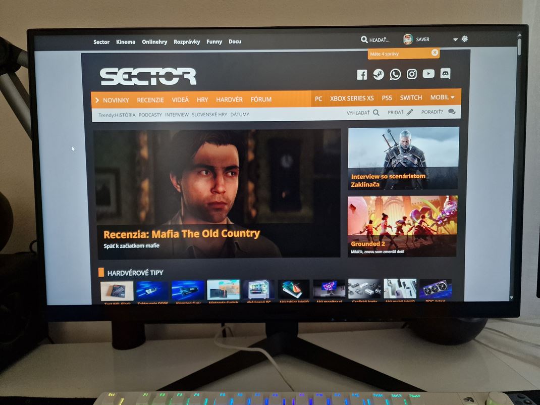 LG 27GS85Q - 1440p / 200Hz monitor Aj browsovanie bude rchle a obraz ostr.
