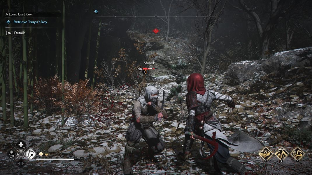 Assassin Creed: Shadows - Claws of Awaji V lesoch na vs bud toi Shinobi.