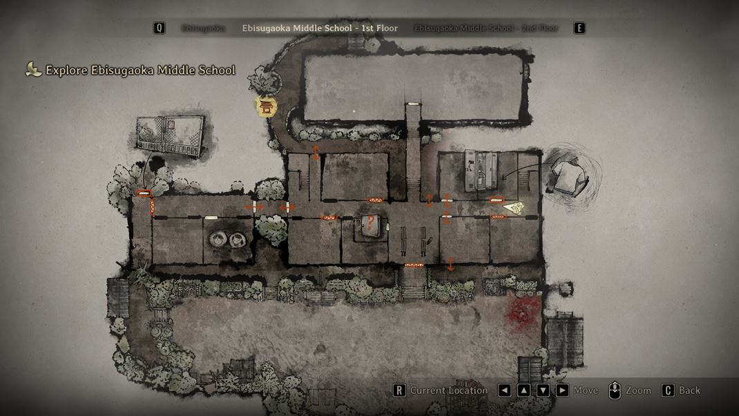 Silent Hill f Aspo mapa je ako za starch ias, ale naprklad prieskum tejto koly pripomna klasick asti Silent Hill.