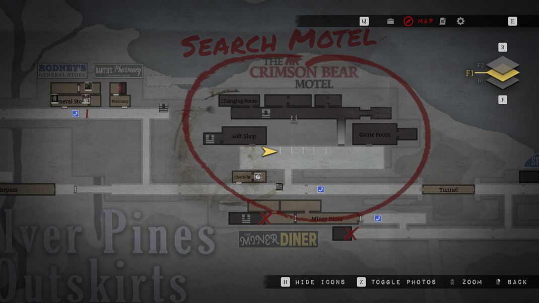Silver Pines Mapa pomáha, ale nie v�dy. No pekne vyzna�uje mnohé dôle�ité a  pov�imnutiahodné miesta.