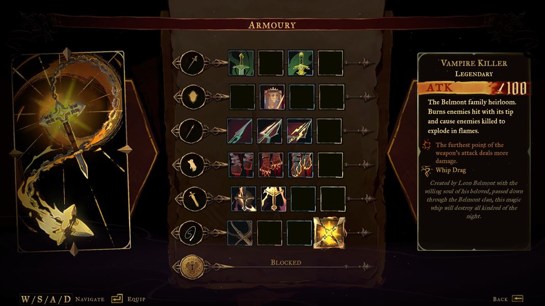 Castlevania: Belmont's Curse Sedem druhov zbraní získavate pod�a toho, kam zamierite a ako sa budete sna�i�.