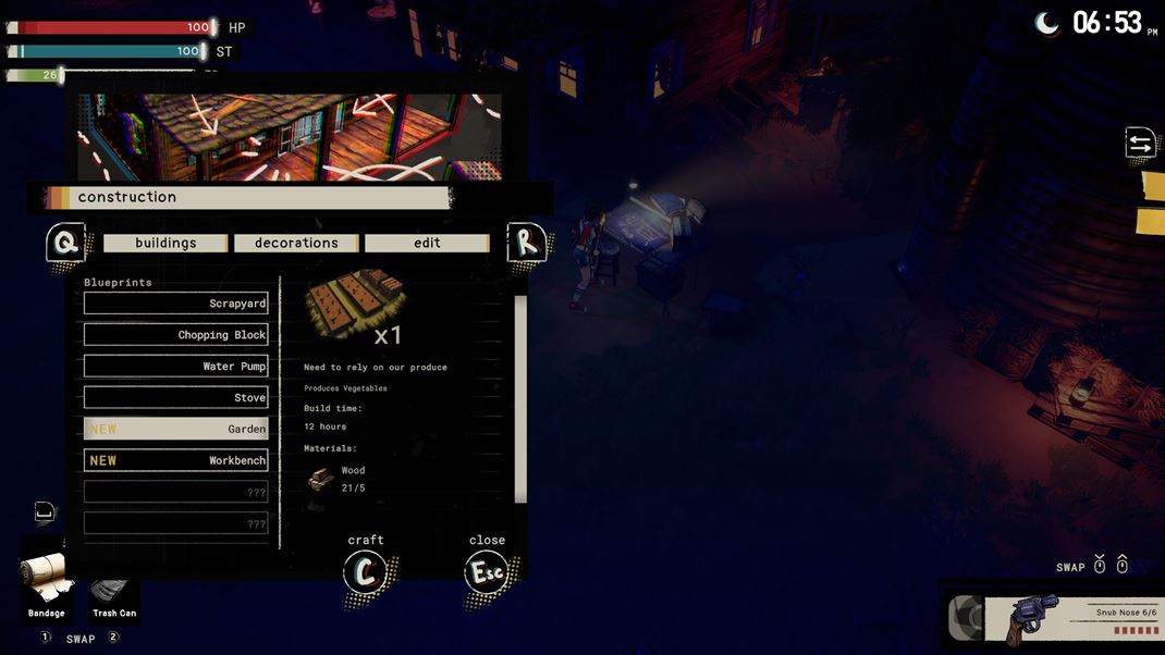 I Hate This Place M��ete vyr�ba� v�zbroj a doplnky a na farme aj objekty a budovy na pr�sun surov�n.