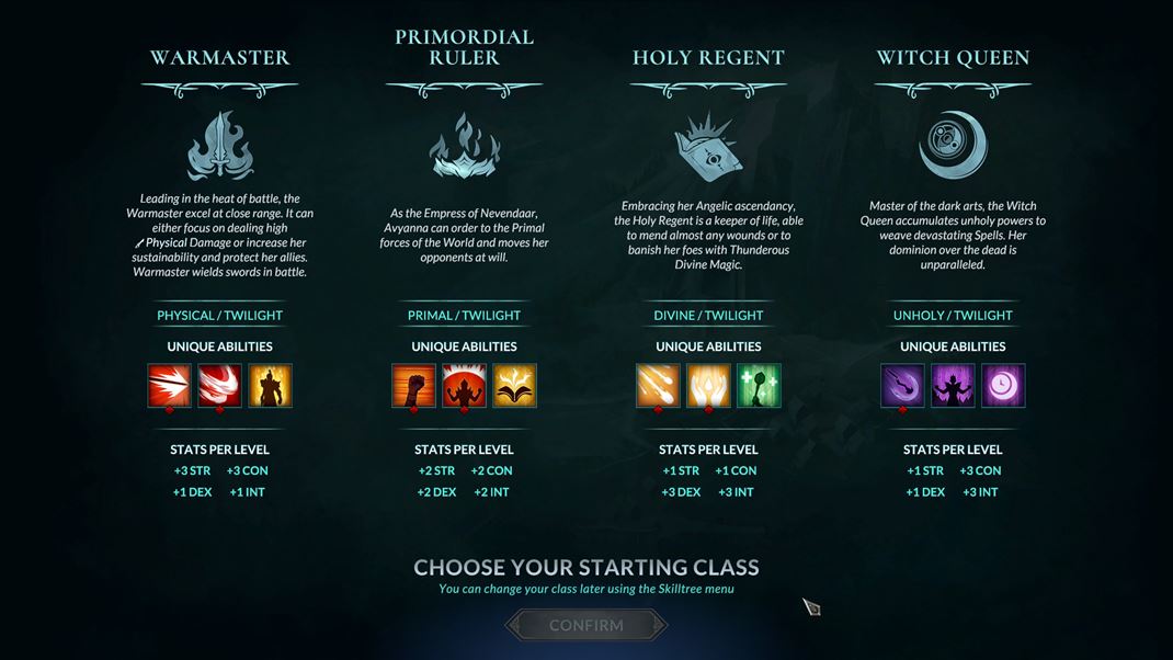 Disciples: Domination Na v�ber m�te a� 4 triedy.