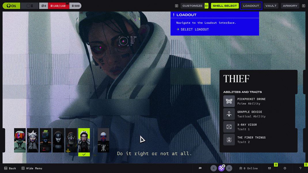 Marathon V hre nehr�te za �ud�, ale vstupujete do biokybernetick�ch schr�nok, ktor� si m��ete vybera�. Ka�d� m� vlastn� mo�nosti.