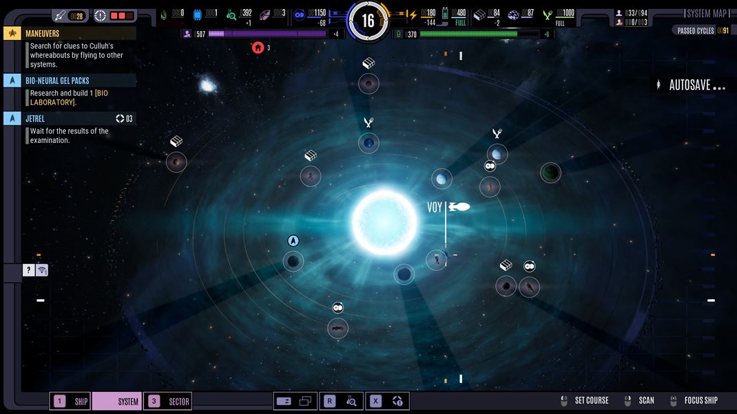 Star Trek: Voyager - Across the Unknown Sk�manie hviezd a �a�enie surov�n je dennou rutinou, bez zdrojov sa �aleko nedostanete.