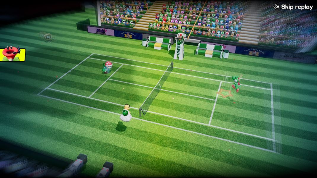 Mario Tennis Fever Po�as z�pasov si v�imnete napr�klad aj pohyb oblakov