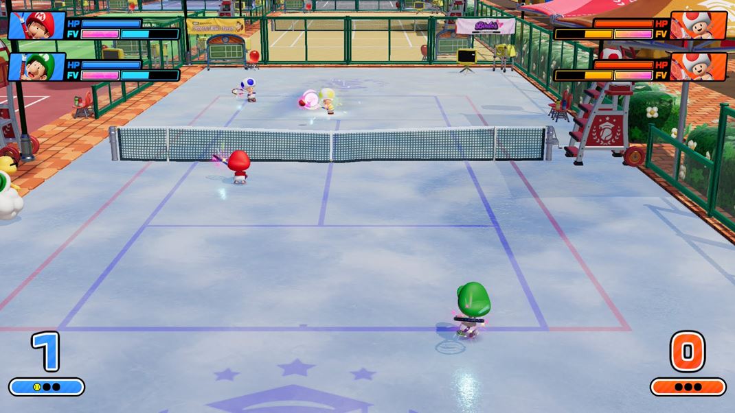 Mario Tennis Fever Mus�te sa nau�i� hra� na naozaj r�znorod�ch povrchoch