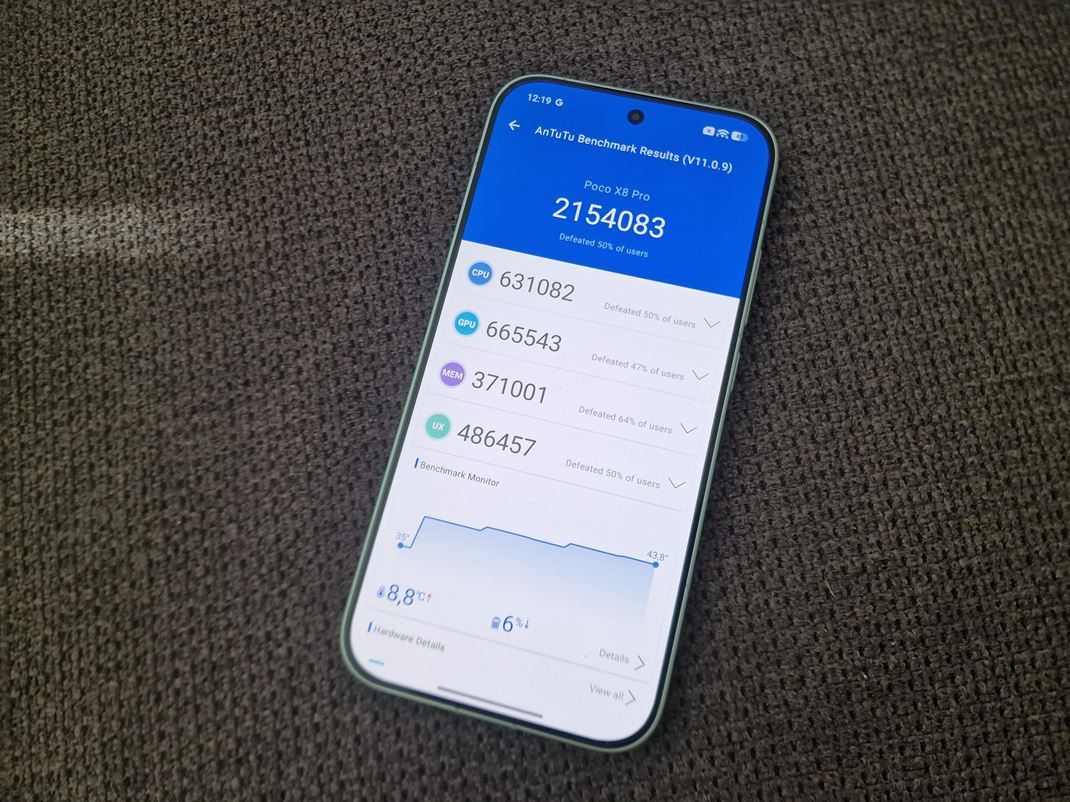 Poco X8 Pro V�kon je p�sobiv�, takmer na �rovni high-end triedy.